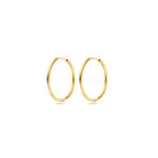 Oorringen 1,8 mm ronde buis 14k geelgoud