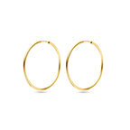 Oorringen 1,8 mm ronde buis 14k geelgoud