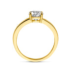 Ring zirkonia 14k geelgoud