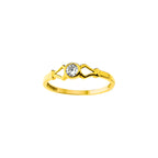Ring zirkonia 14k geelgoud