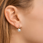 Oorhangers parel brisur haak 14k geelgoud