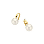 Oorhangers parel brisur haak 14k geelgoud