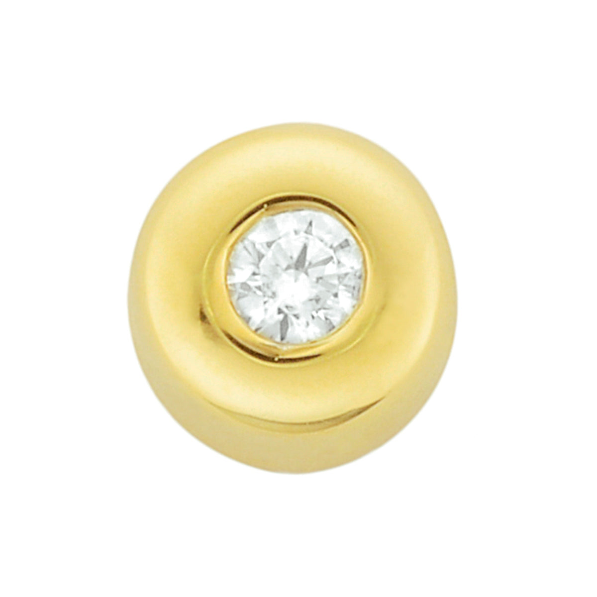 Hanger zirkonia 14k geelgoud