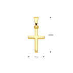 Hanger kruis 14k geelgoud