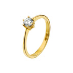 Ring zirkonia 14k geelgoud