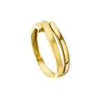 Ring poli/mat 14k geelgoud