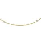 Collier zirkonia 42-45 cm 14k geelgoud