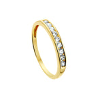 Ring zirkonia 14k geelgoud