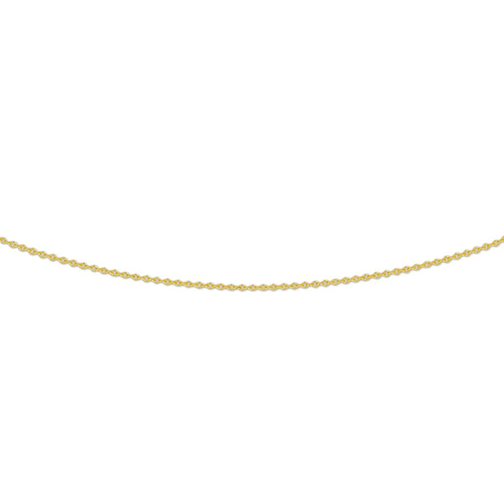 Collier anker plat 0,8 mm 14k geelgoud