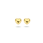 Oorknoppen hart 14k geelgoud