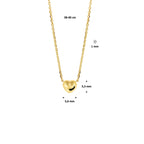 Collier hart 38 - 40 cm 14k geelgoud
