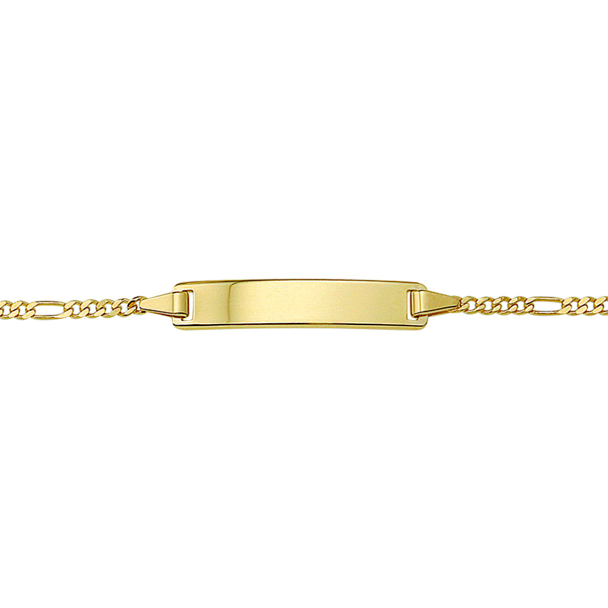 Graveerarmband figaro 5,0 mm 14k geelgoud