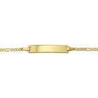 Graveerarmband figaro 5,0 mm 14k geelgoud