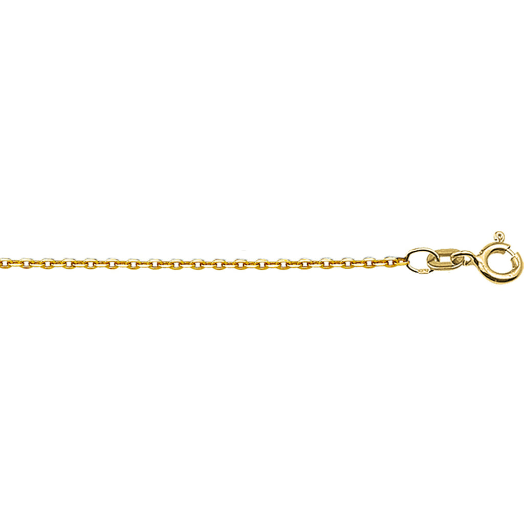 Collier anker plat 1,2 mm 14k geelgoud