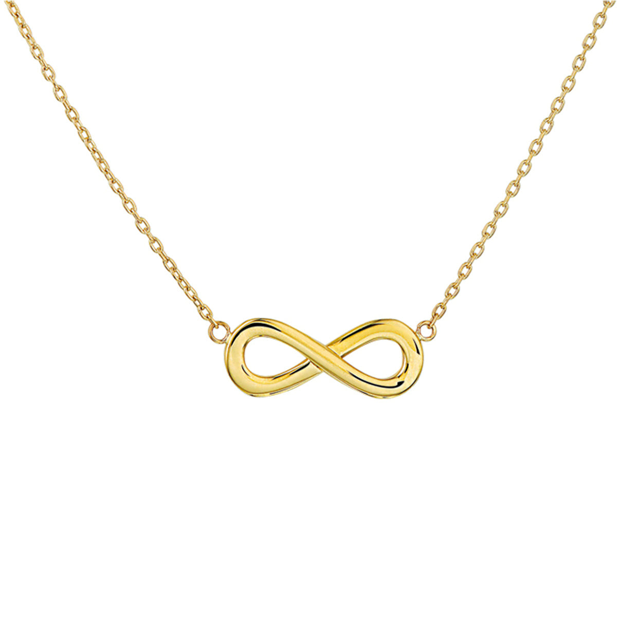 Collier infinity 41 + 4 cm 14k geelgoud