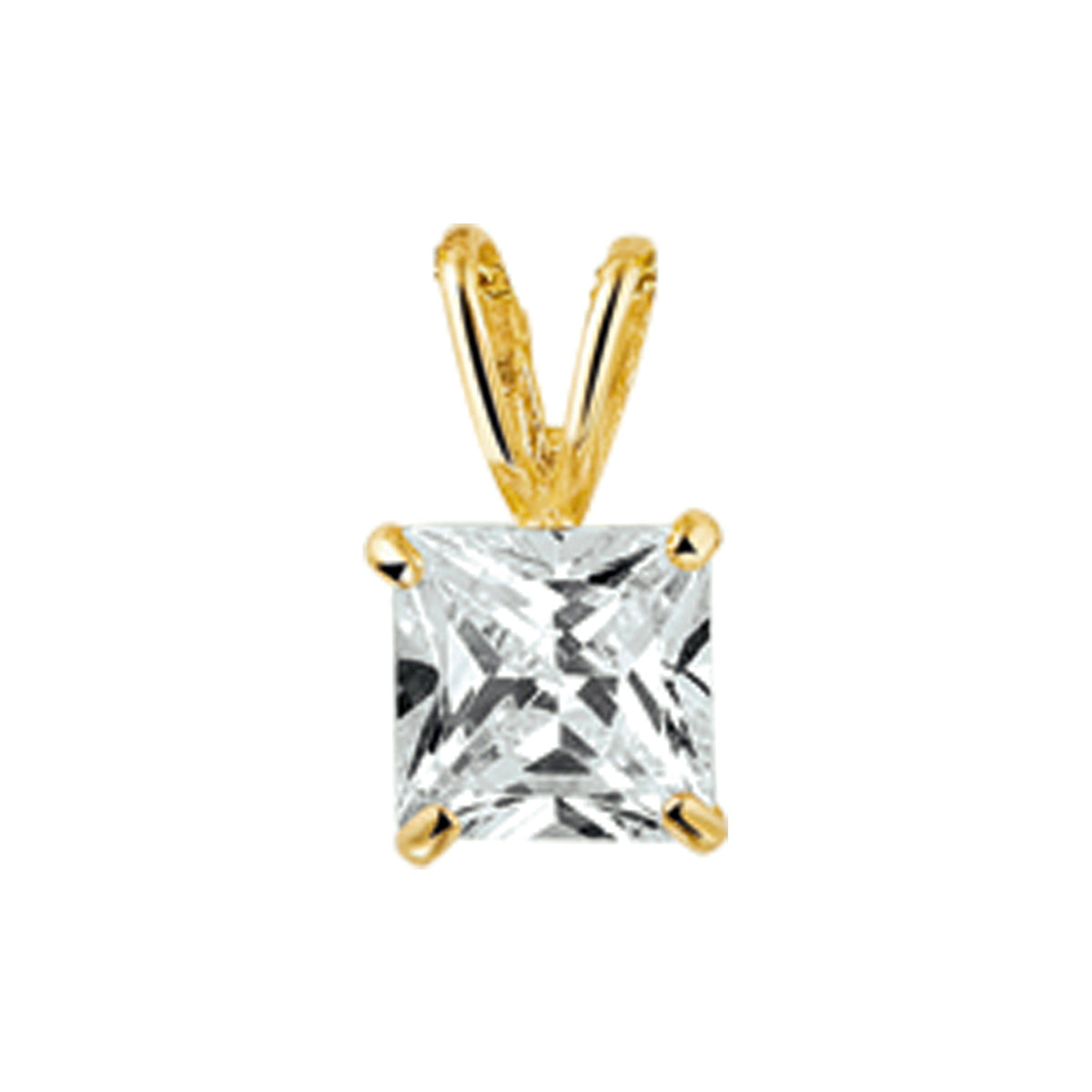 Hanger zirkonia 14k geelgoud