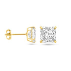 Oorknoppen zirkonia 14k geelgoud