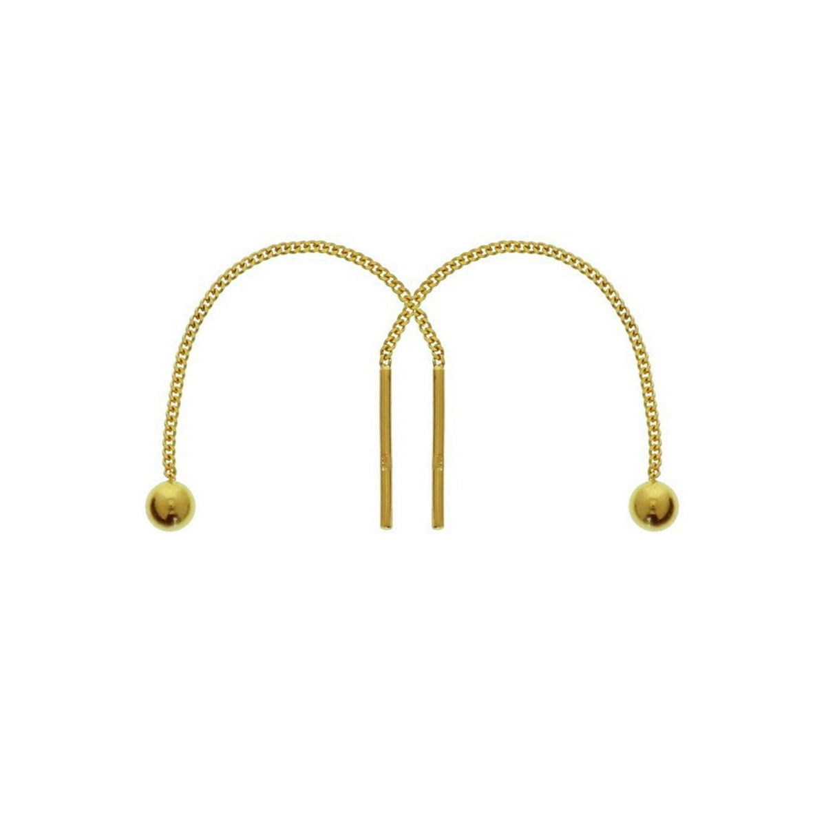 Doortrekoorbellen 14k geelgoud