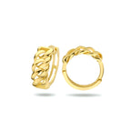 Klapoorringen gourmet 5 x 13 mm 14k geelgoud