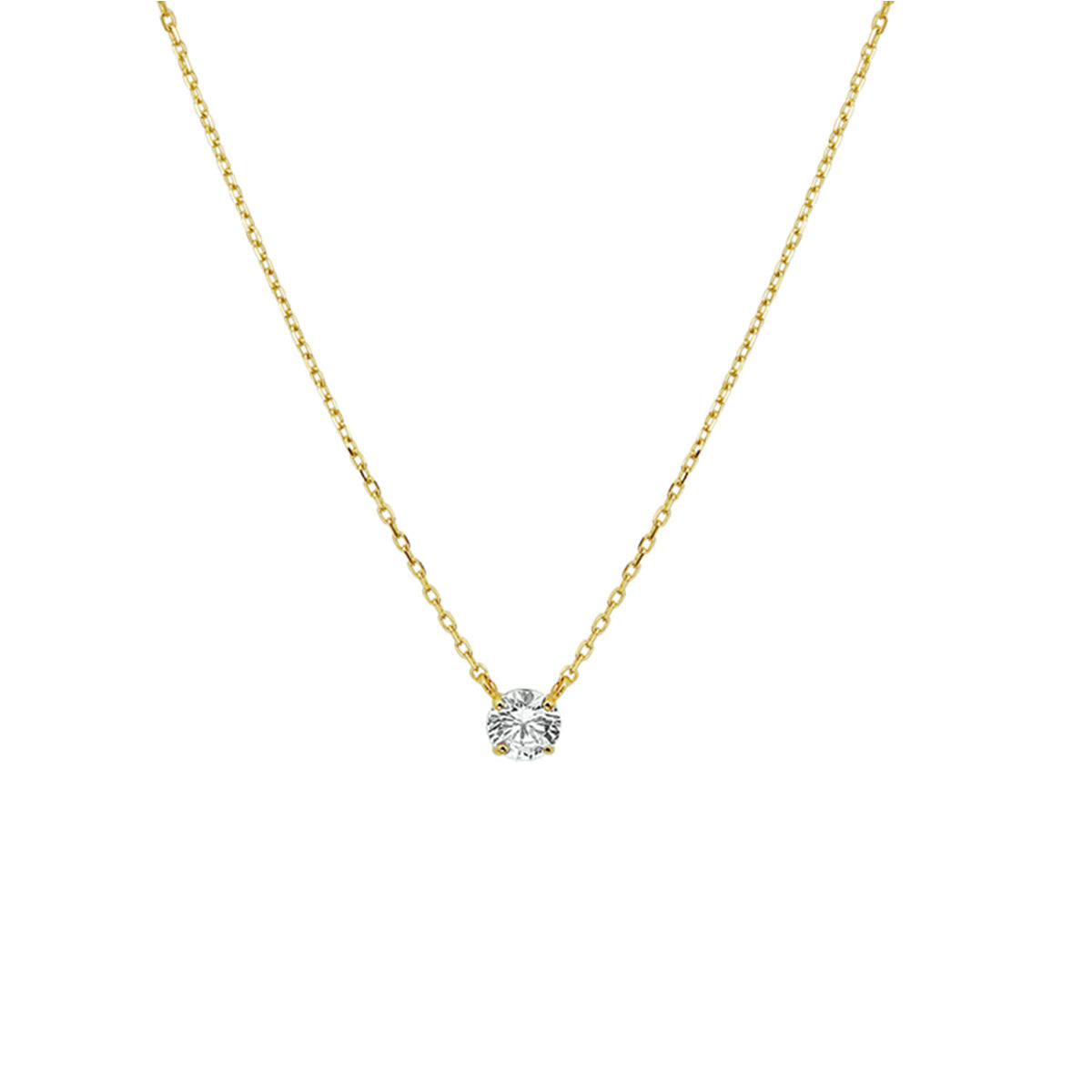 Collier zirkonia 40 - 42 - 44 cm 14k geelgoud