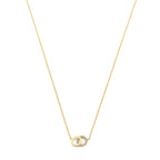 Collier zirkonia 40 - 42 - 44 cm 14k geelgoud