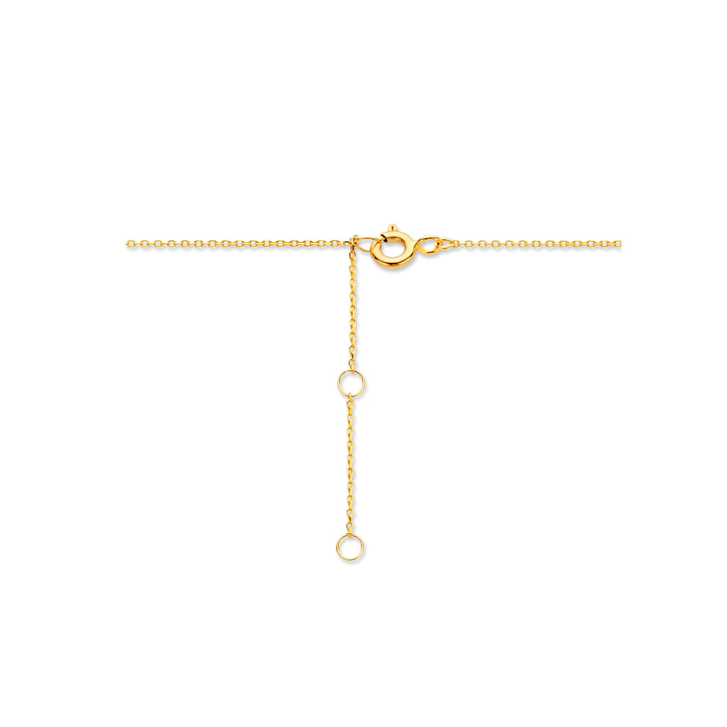 Collier rondjes 40 + 4 cm 14k geelgoud