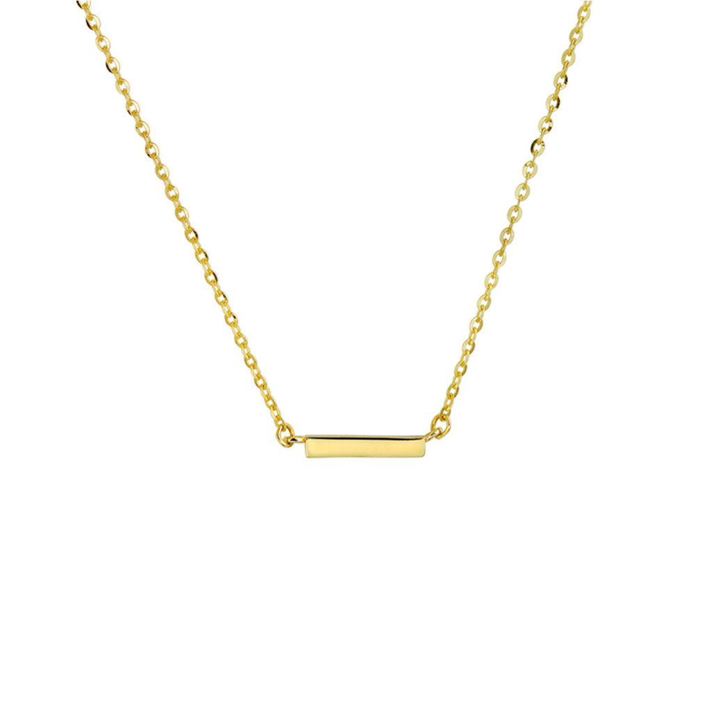 Collier balkje 41 + 4 cm 14k geelgoud