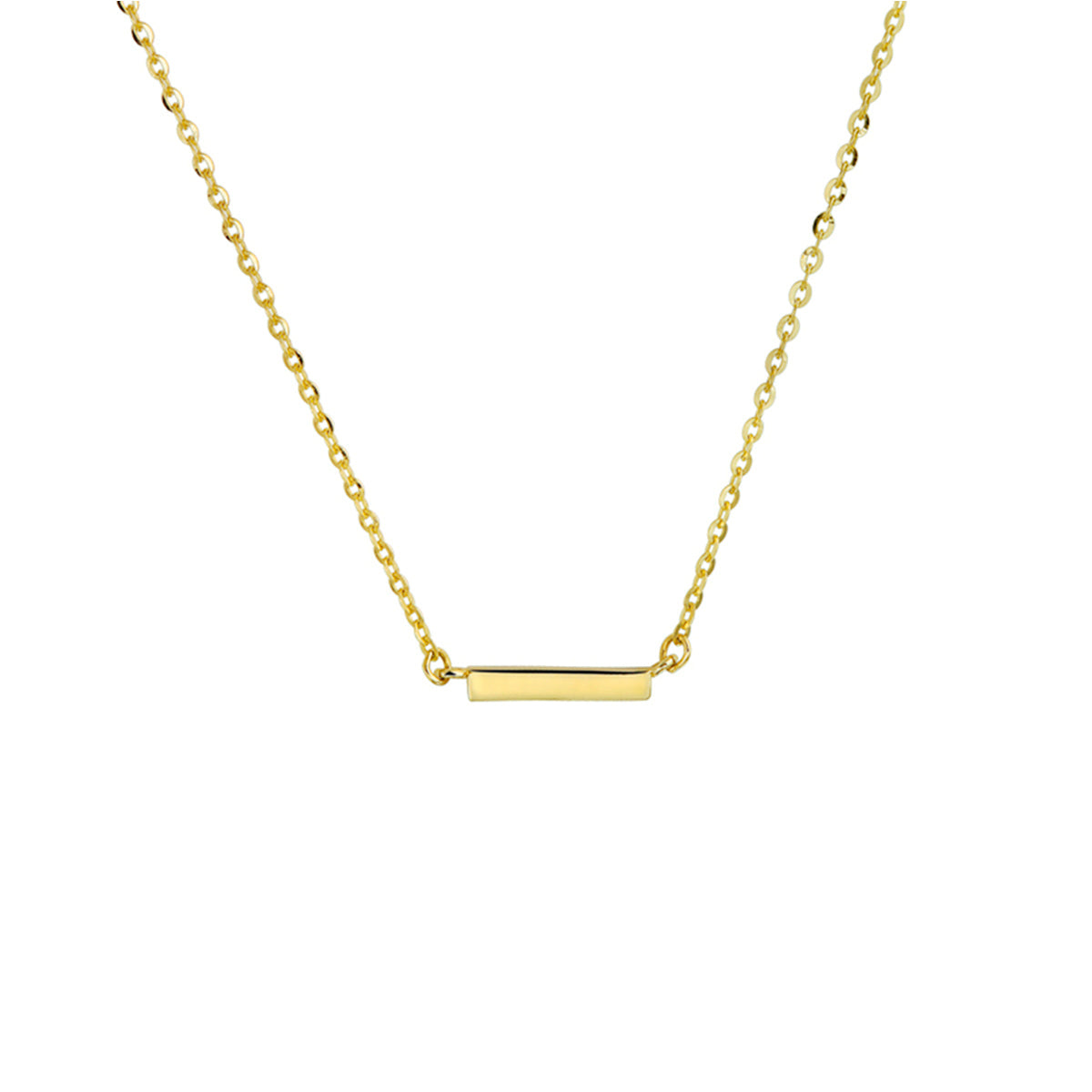 Collier balkje 41 + 4 cm 14k geelgoud