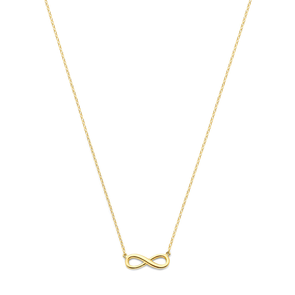 Collier infinity  41 + 2 cm 14k geelgoud