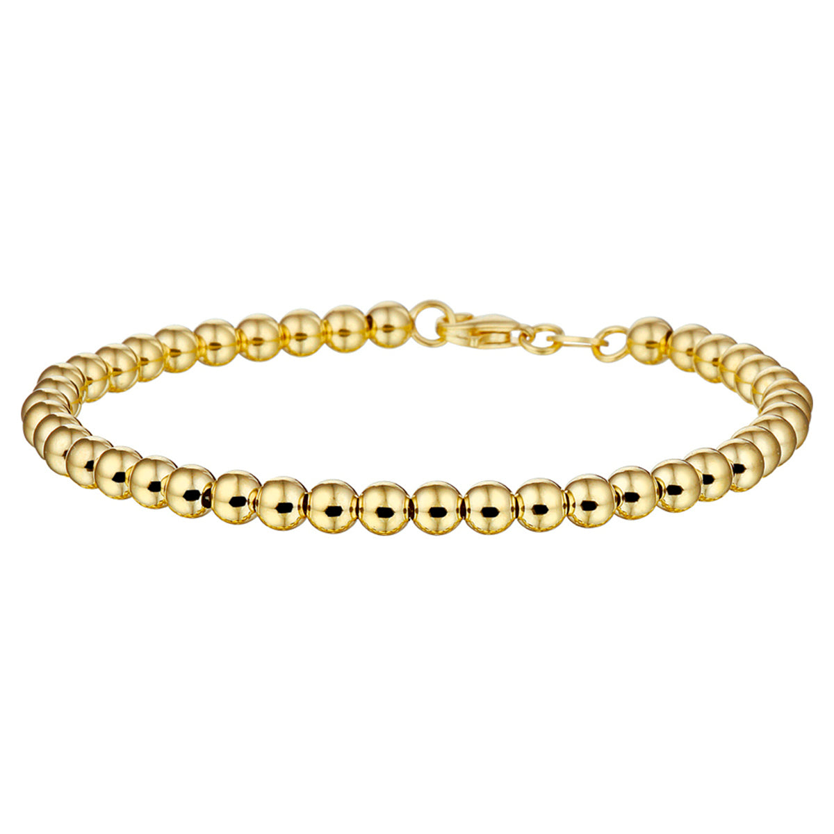 Armband bolletjes 4,0 mm 18 cm 14k geelgoud