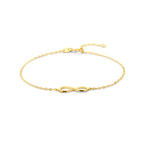 Armband infinity 16,5 + 2 cm 14k geelgoud