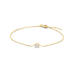 Armband zirkonia 16,5 - 17,5 - 18,5 cm 14k geelgoud