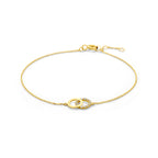 Armband zirkonia 16,5 - 17,5 - 18,5 cm 14k geelgoud