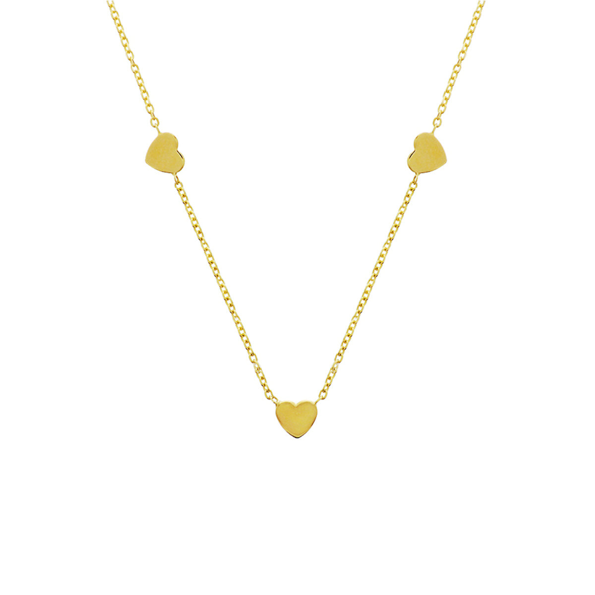 Collier hart 42 - 44 cm 14k geelgoud
