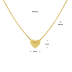 Graveercollier hart 40 - 42 cm 14k geelgoud