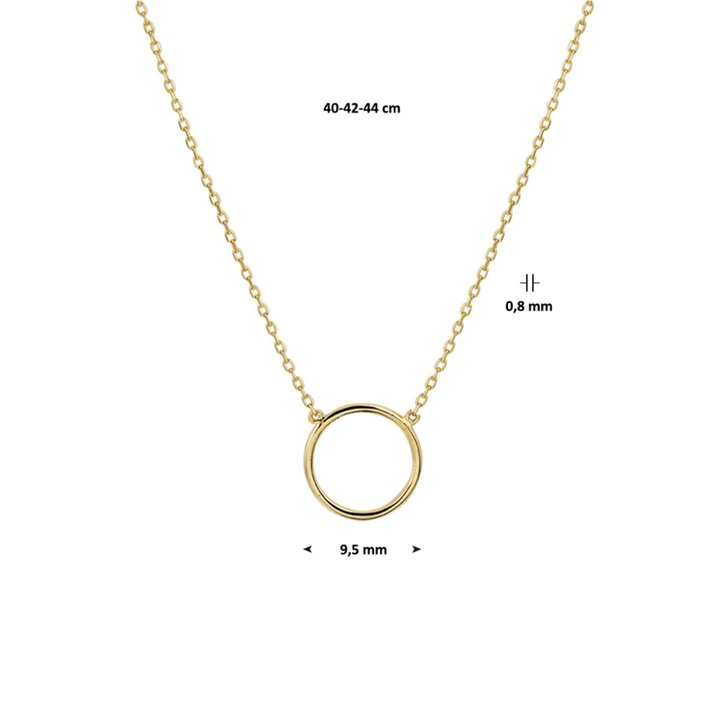 Collier rondje 40 - 44 cm 14k geelgoud