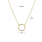 Collier rondje 40 - 44 cm 14k geelgoud