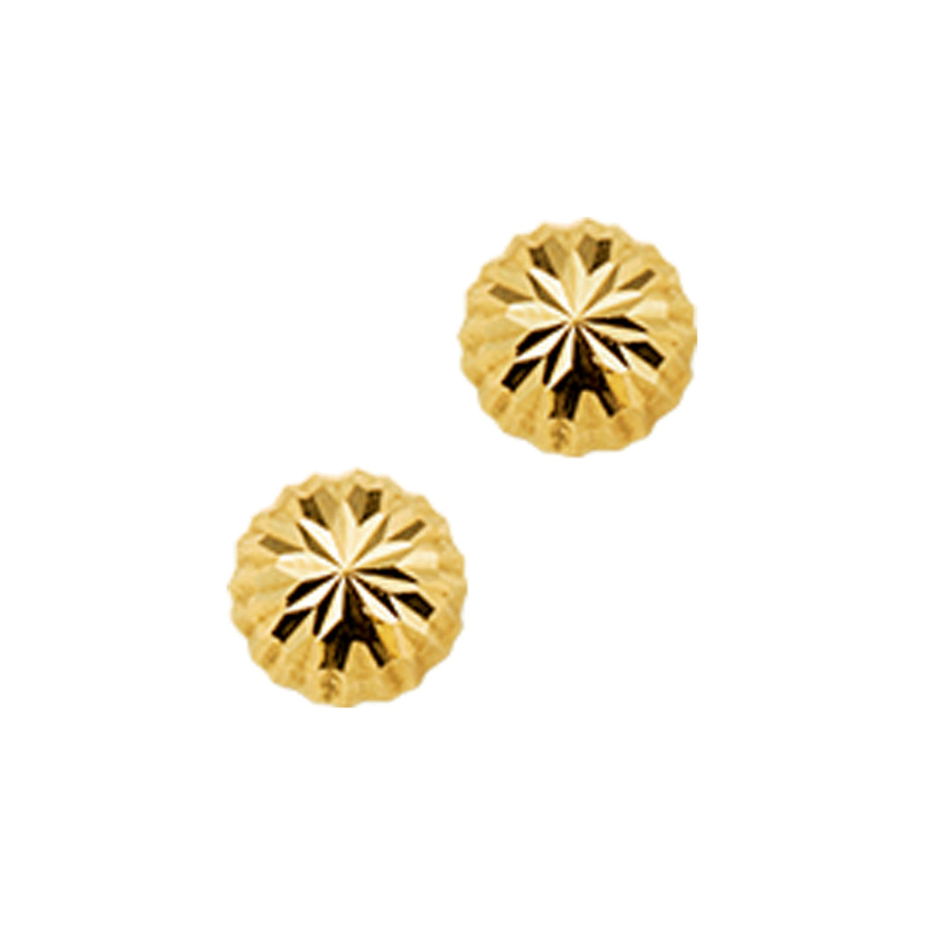Oorknoppen gediamanteerd 14k geelgoud