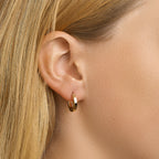 Oorringen vierkante buis 14k geelgoud