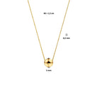 Collier bol 0,5 mm 40 + 1,5 cm 14k geelgoud