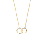 Collier rondjes 0,8 mm 40 + 4 cm 14k geelgoud