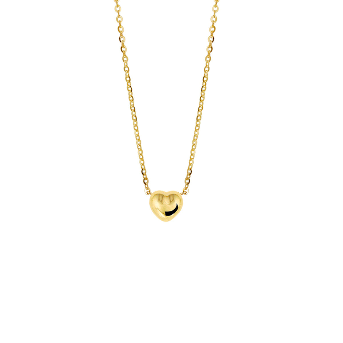 Collier hart 1,0 mm 38 - 40 cm 14k geelgoud