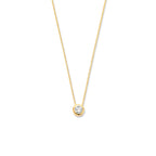Collier zirkonia 0,5 mm 40 + 2 cm 14k geelgoud