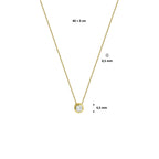 Collier zirkonia 0,5 mm 40 + 2 cm 14k geelgoud