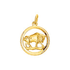 Hanger sterrenbeeld stier gediamanteerd 14k geelgoud
