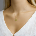 Hanger sterrenbeeld weegschaal gediamanteerd 14k geelgoud