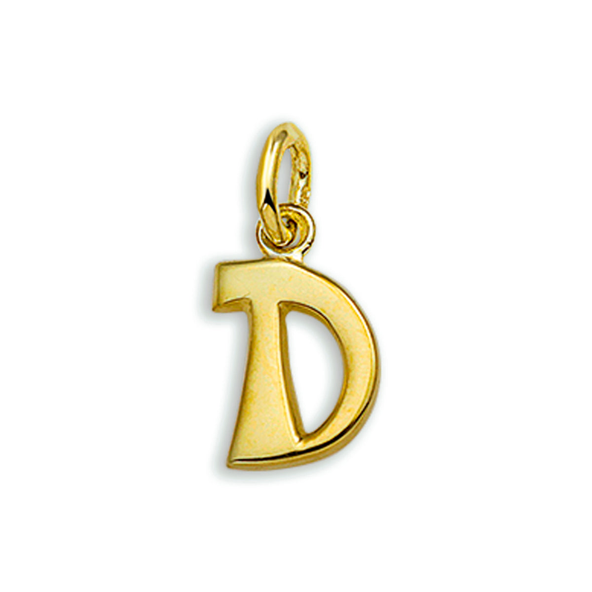 Hanger letter d 14k geelgoud