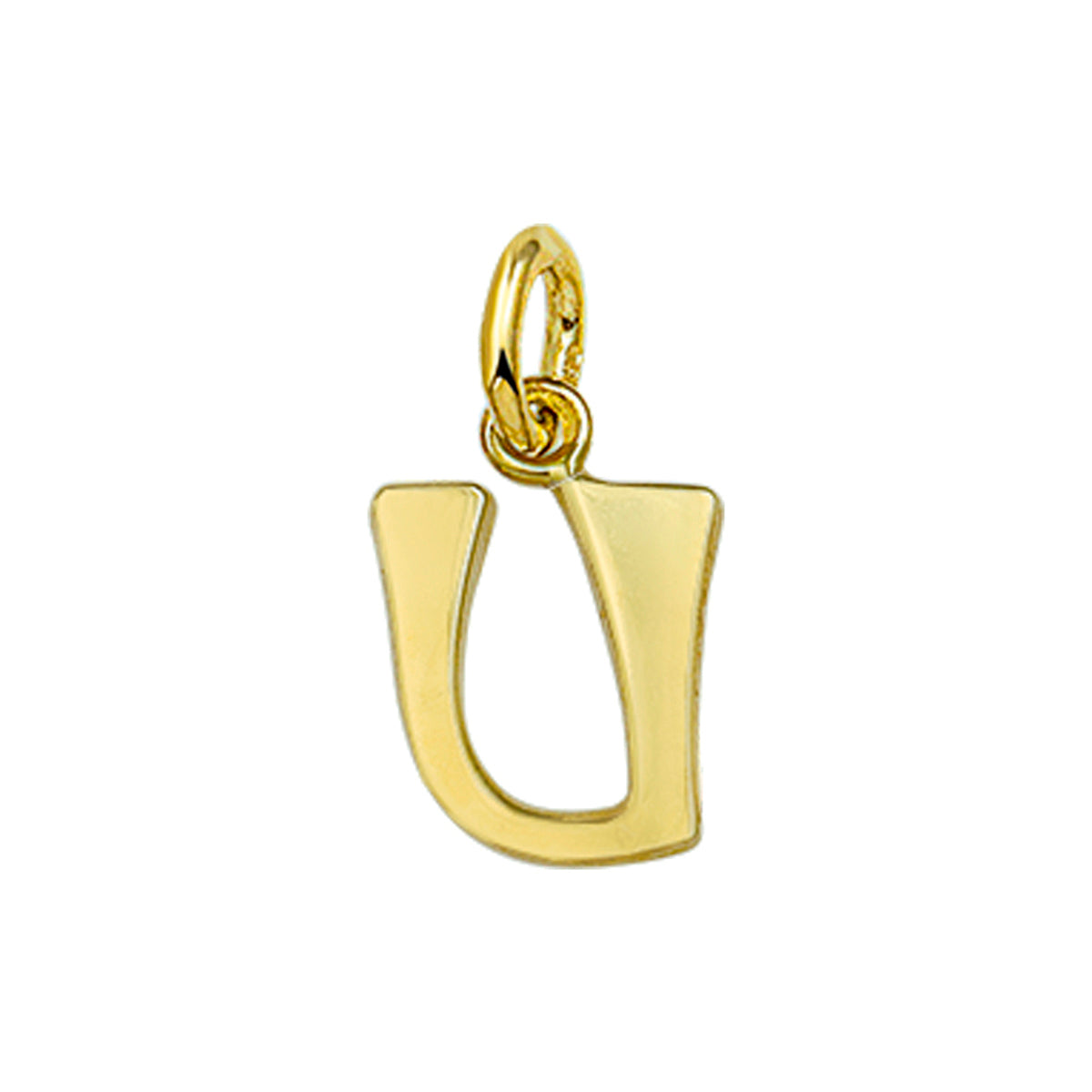 Hanger letter u 14k geelgoud