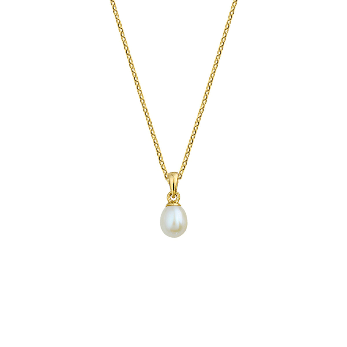 Collier parel 1,0 mm 41 + 4 cm 14k geelgoud