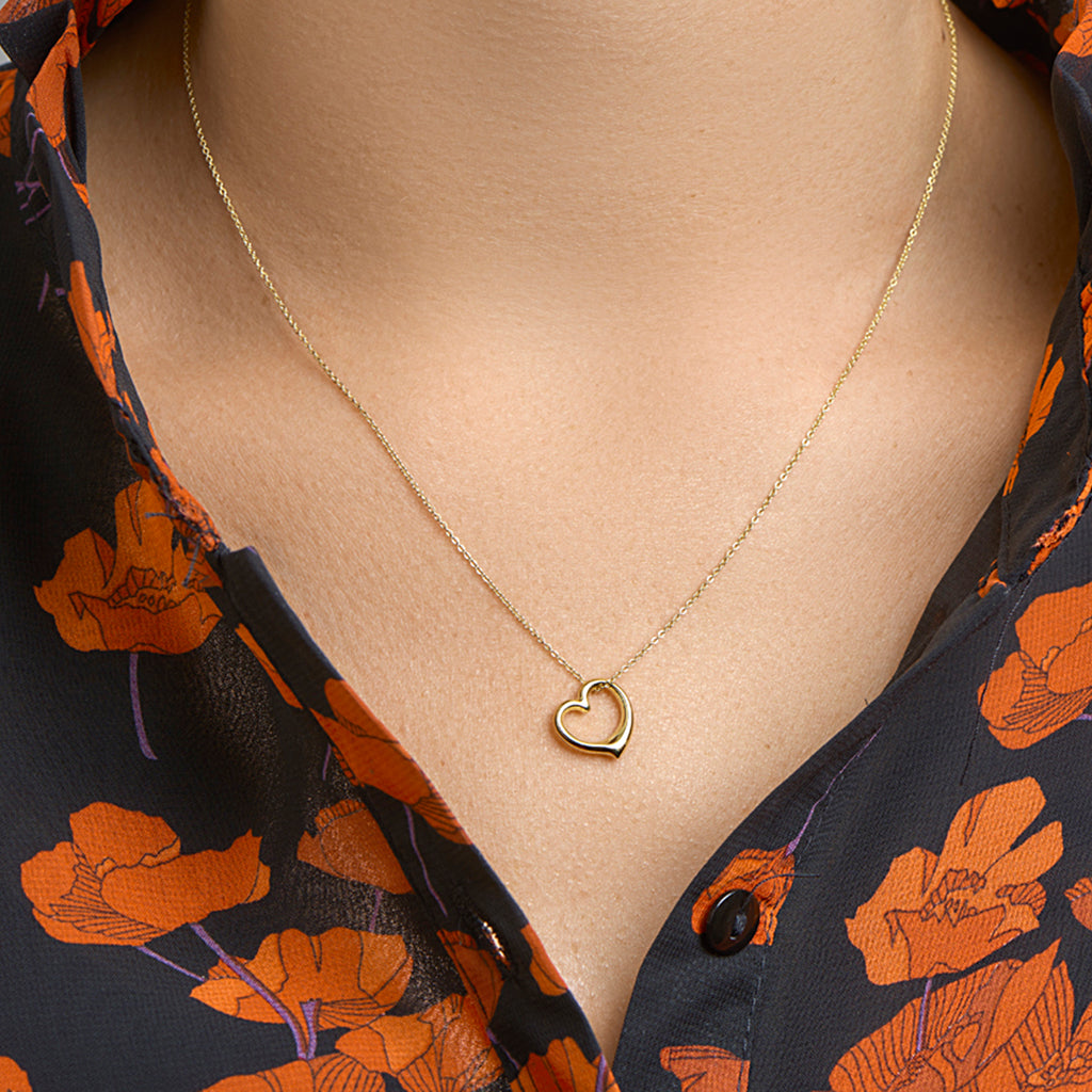 Hanger hart 14k geelgoud